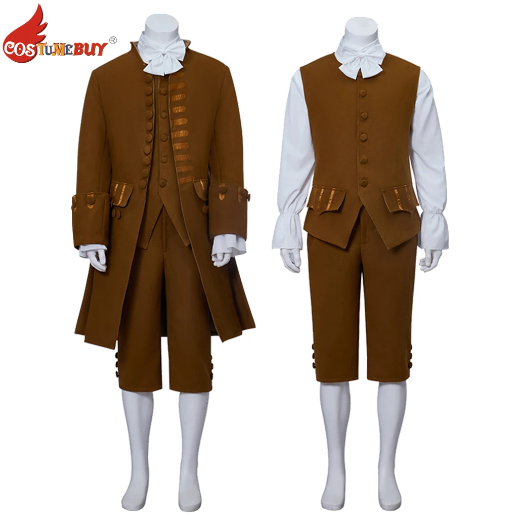 

European 18th Century Aristocrat Men's Suit 5 Pieces, Movie TV Stage Costume Party Prom Slim Tuxedo with Jacket Pants Vest