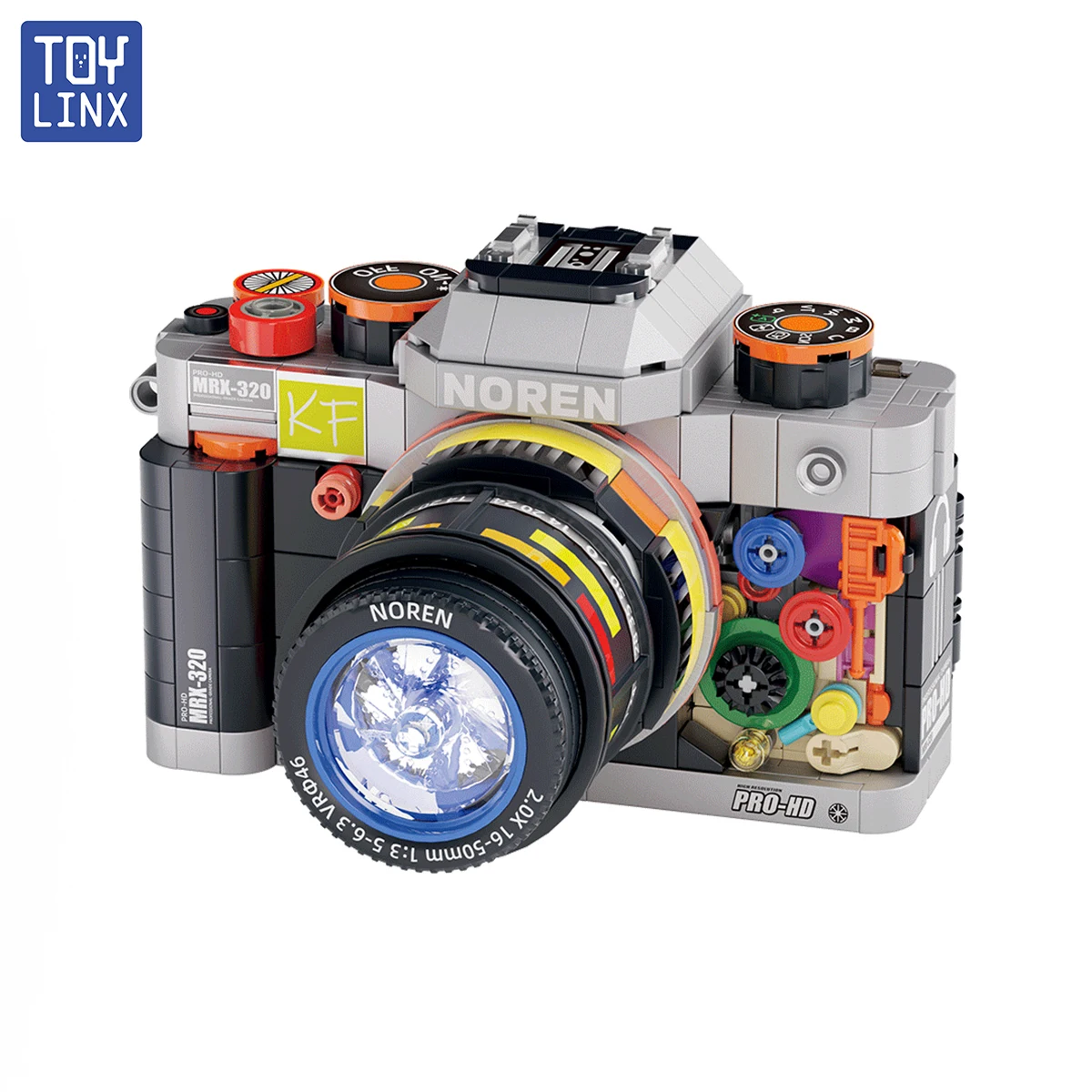 TOYLINX Retro Camera 653PCS bouwpakket bouwmodel bouwstenen set, verzamelbaar cadeau-idee bouwset voor volwassenen