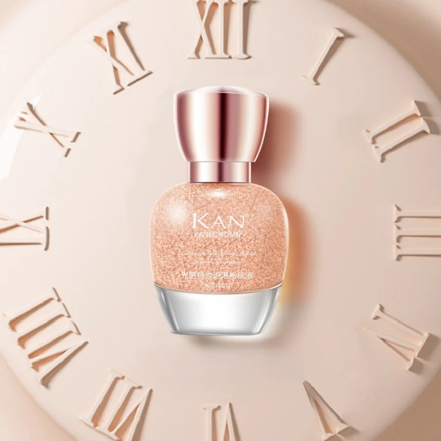 KAN Bubble Foundation with Luminous Hold, 12 hours of makeup retention.