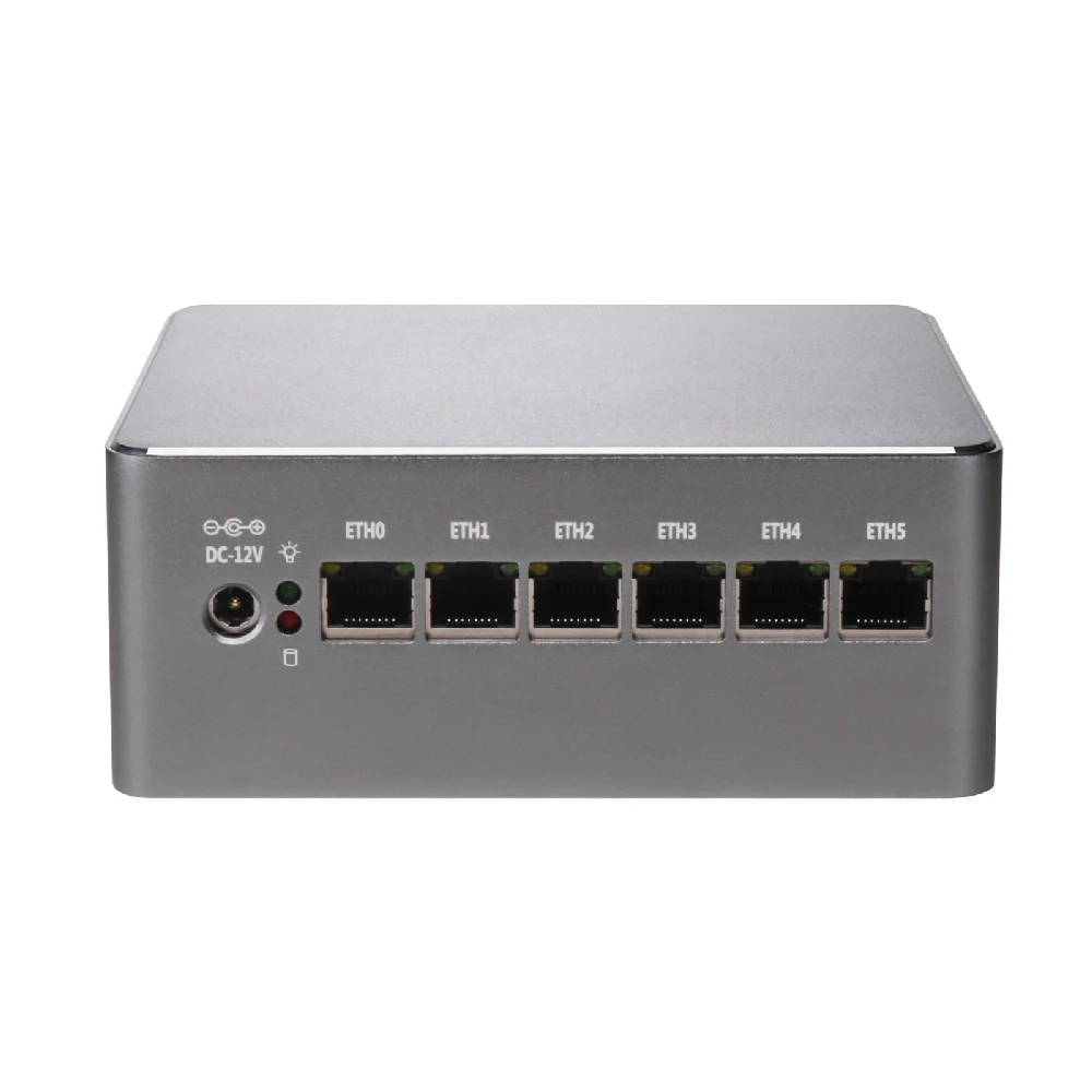 HUNSN Micro Firewall Appliance,Mini PC,pFsense,Mikrotik,OPNsense,VPN,Router PC,Core I5 1240P,RS54,6LAN, DP,HDMI,RJ45COM,with Fan