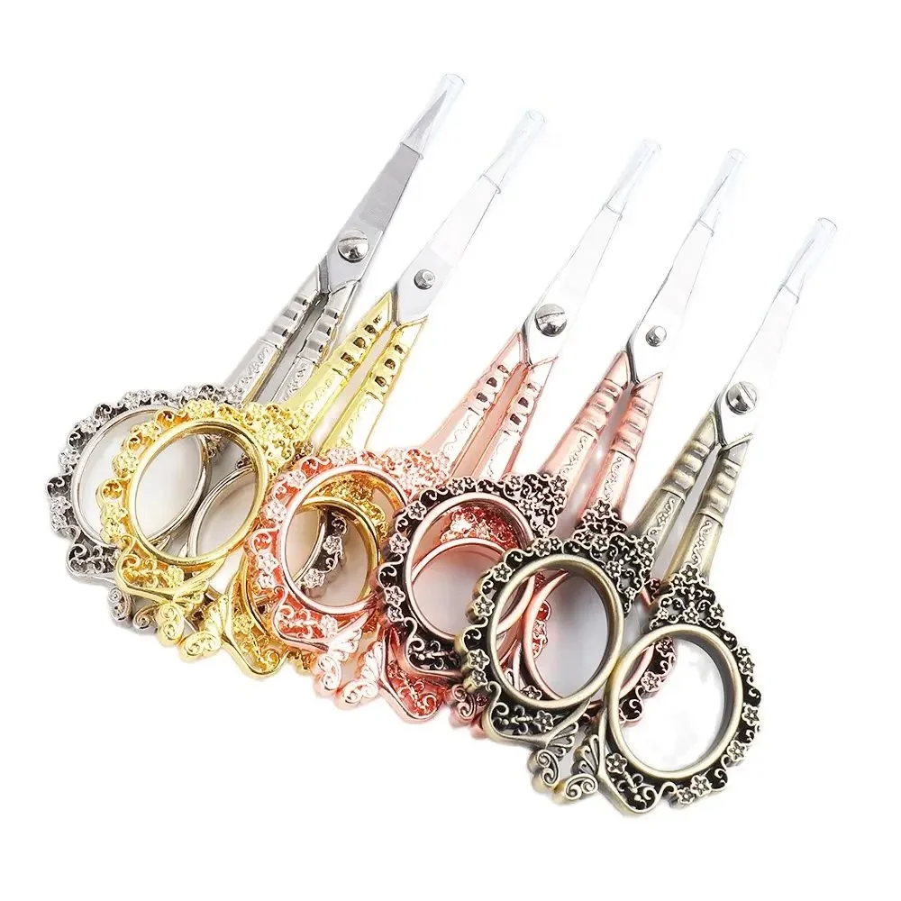 1PC(7.8*15cm) ze stali nierdzewnej 6 kolor Retro nożyczki do makijażu/haft/paznokcie/trymer do szycia Metal Scissor skórek narzędzie P4006 — zdjęcie 2