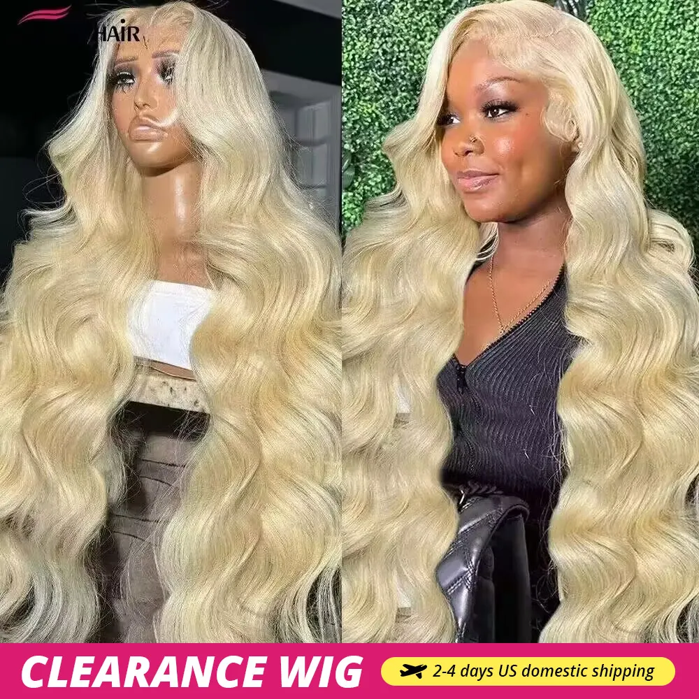 Clearance Wig 613 Blonde Lace Front Wig Ship From US 100% Human Hair 13x4 Body Wave Human Hair Wigs Brazilian Lace Frontal Wig