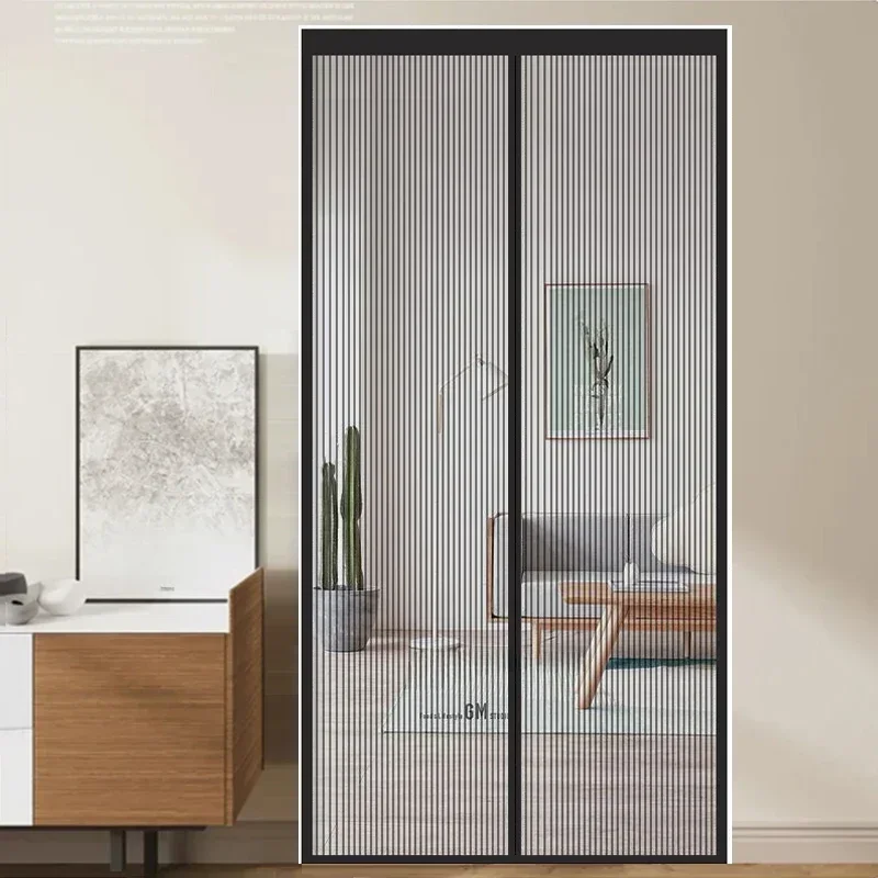 Filet magnétique pour porte, taille personnalisée, écran de porte à rideau, arrêt automatique, filets à mailles invisibles