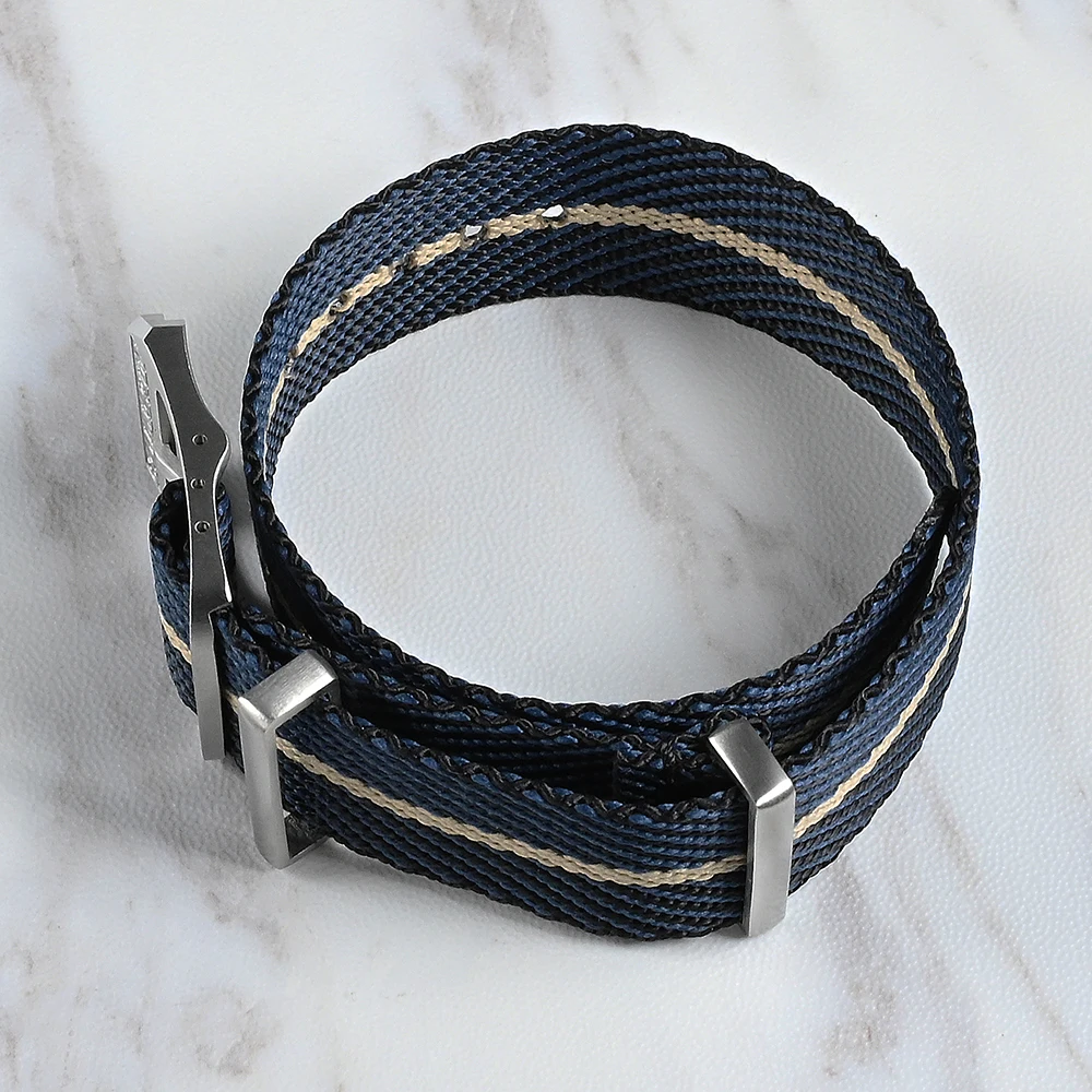 San Martin Woven Nylon Strap Retro Watchband 20mm Military Paratrooper Watch Band With Pin Buckle Correa Reloj BD0006