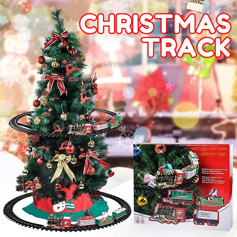 Christmas Train Electric Train Set For Christmas Tree Track Car Christmas Decoration Trains Noel Gift Xmas Tree Decoration