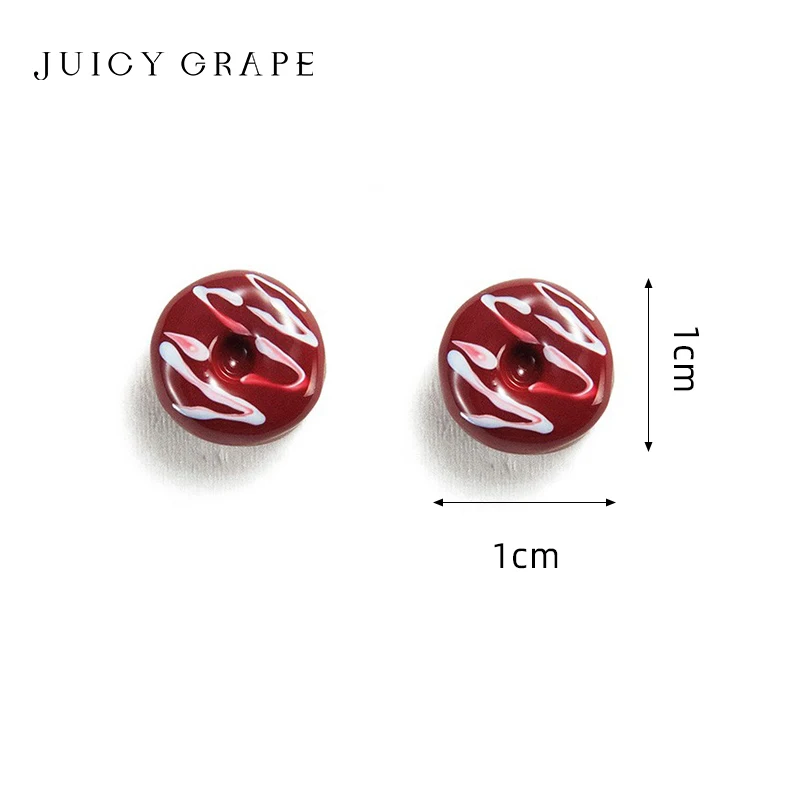 JUICY GRAPE Cute Donut Stud Earrings for Women Unique and Fun Earrings S925 Silver Needle 18K Gold Plated  Fashion Jewelry