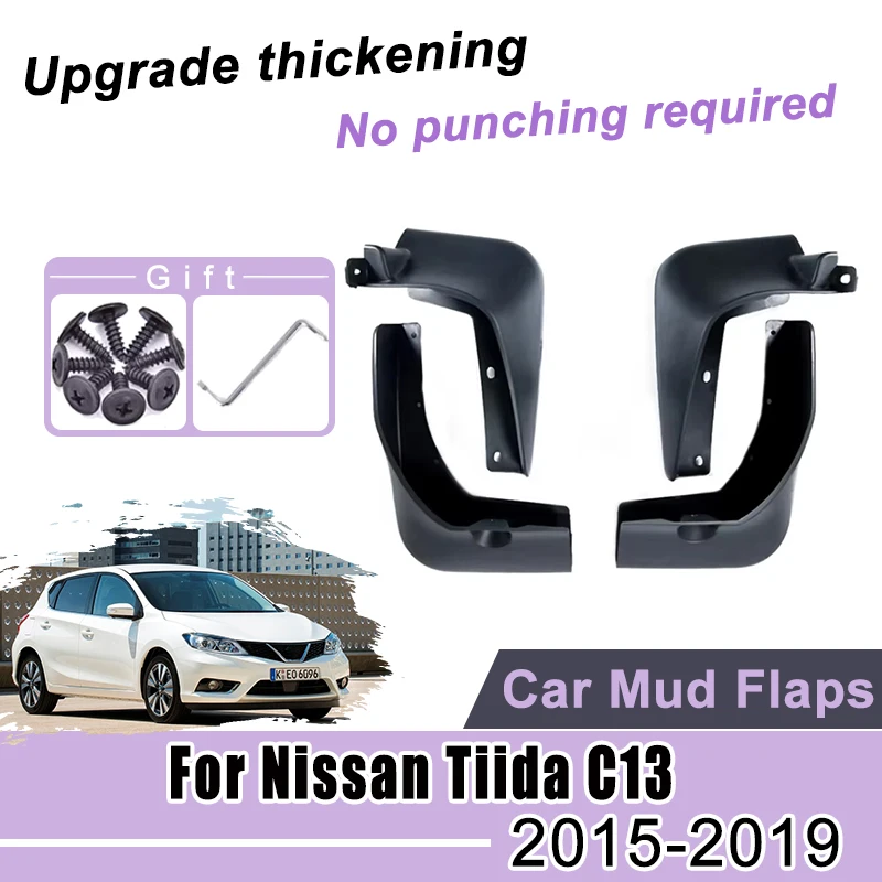 

Mudguard For Nissan Tiida Pulsar C13 2015~2019 Mud Flaps Guard Splash Flap Mudguards Fender Car Accessories