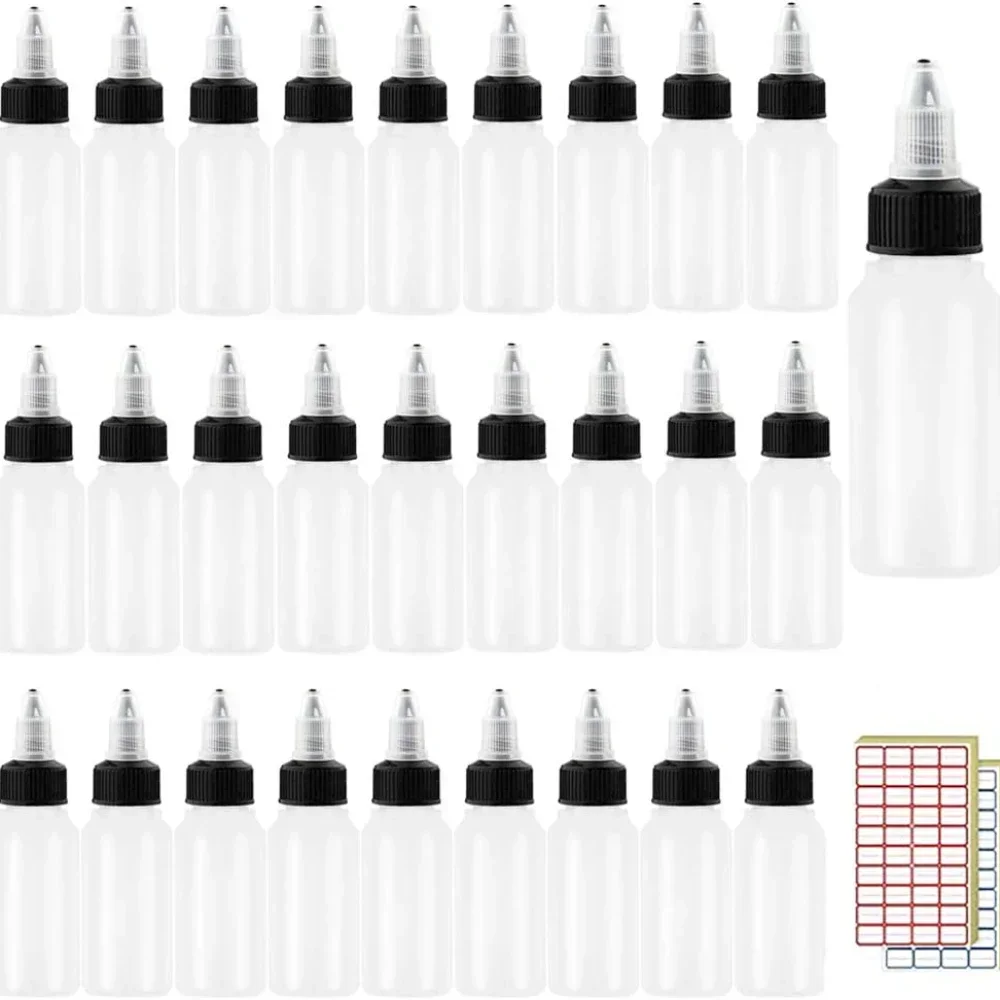 5 stücke 10ml-120ml Squeeze-Tropf flaschen Kunststoff-Augentropfen flasche Twist-Top-Kappe Flüssig farbe Tinten spender Kleber applikator