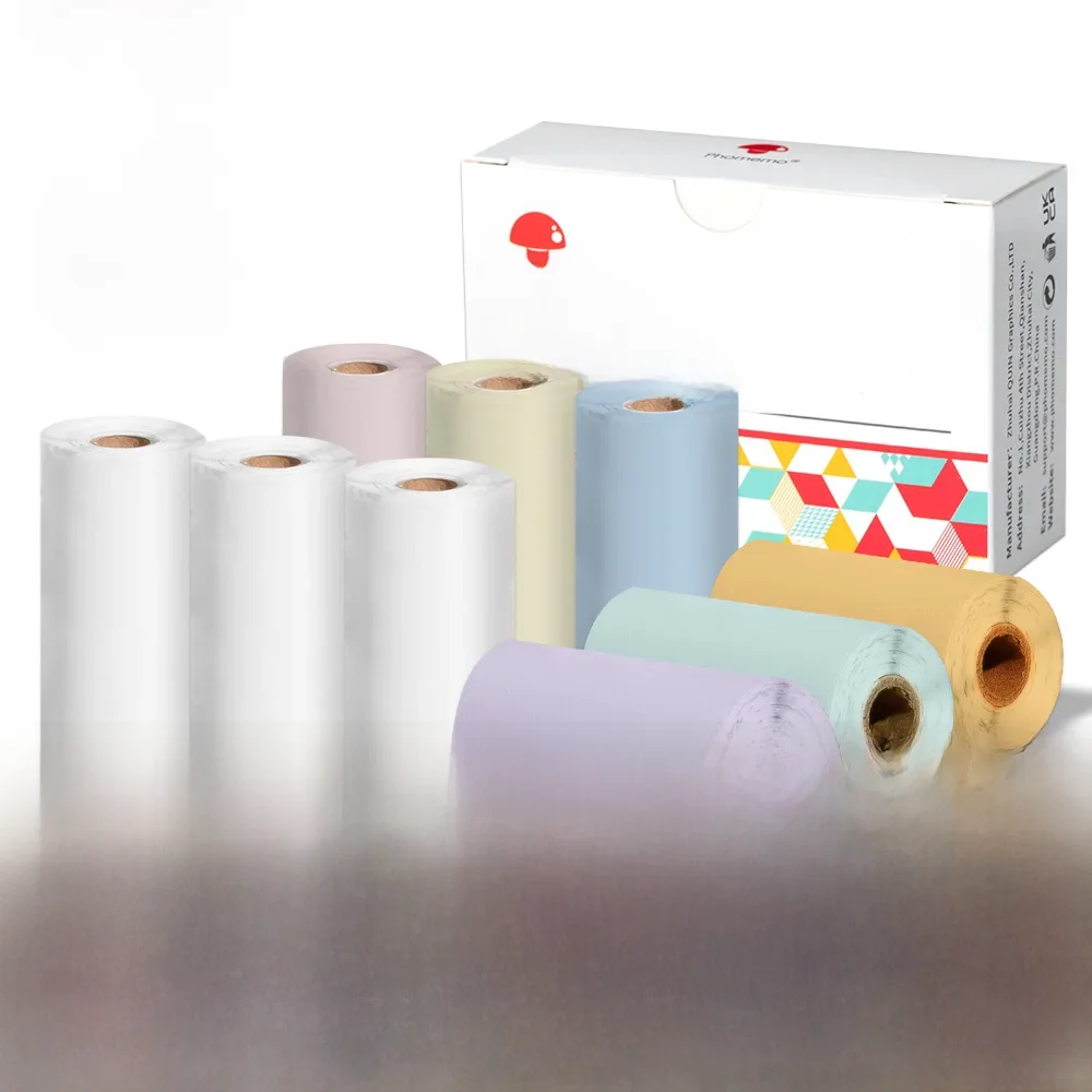 Phomemo 3 rolki samoprzylepna przezroczysta naklejka papier termiczny do T02 M02X etykieta samoprzylepna DIY teksty fotograficzne notatki do nauki drukowanie — zdjęcie produktu 7