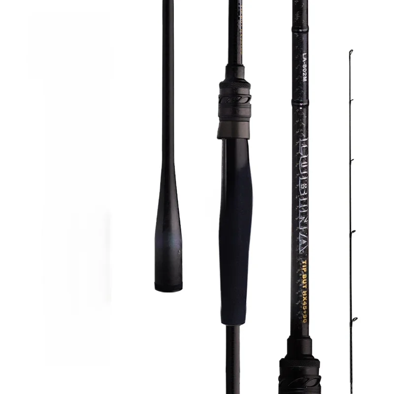 PURELURE Neue LUBINA Pro Spinnrute für Bass High Carbon Long Throwing Angelrute im FUJI-Zubehör,