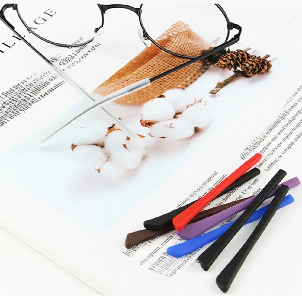 Lunettes Tubes d'oreille carrés antidérapants, poignées en Silicone, pointes de branches de sport