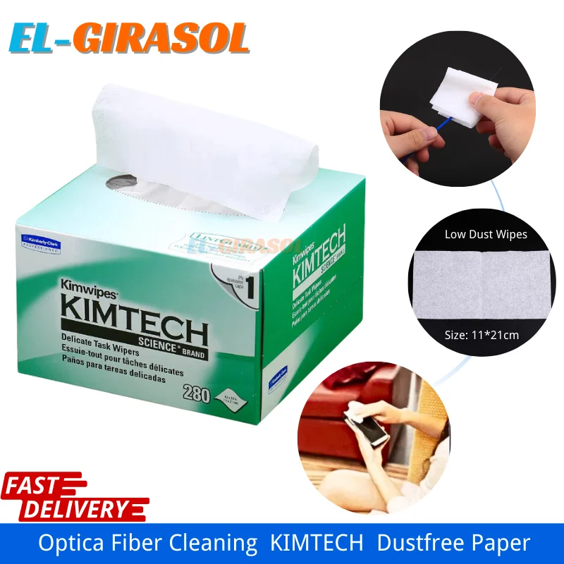 

4pcs Optical Fiber Cleaning KIMTECH Kimwipes Dustfree Paper Optical fiber wiping paper Fiber cleaning paper