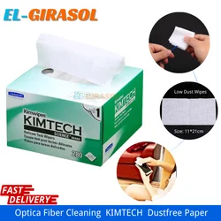 4 pçs limpeza de fibra óptica kimtech kimwipes papel livre de poeira papel de limpeza de fibra óptica papel de limpeza de fibra