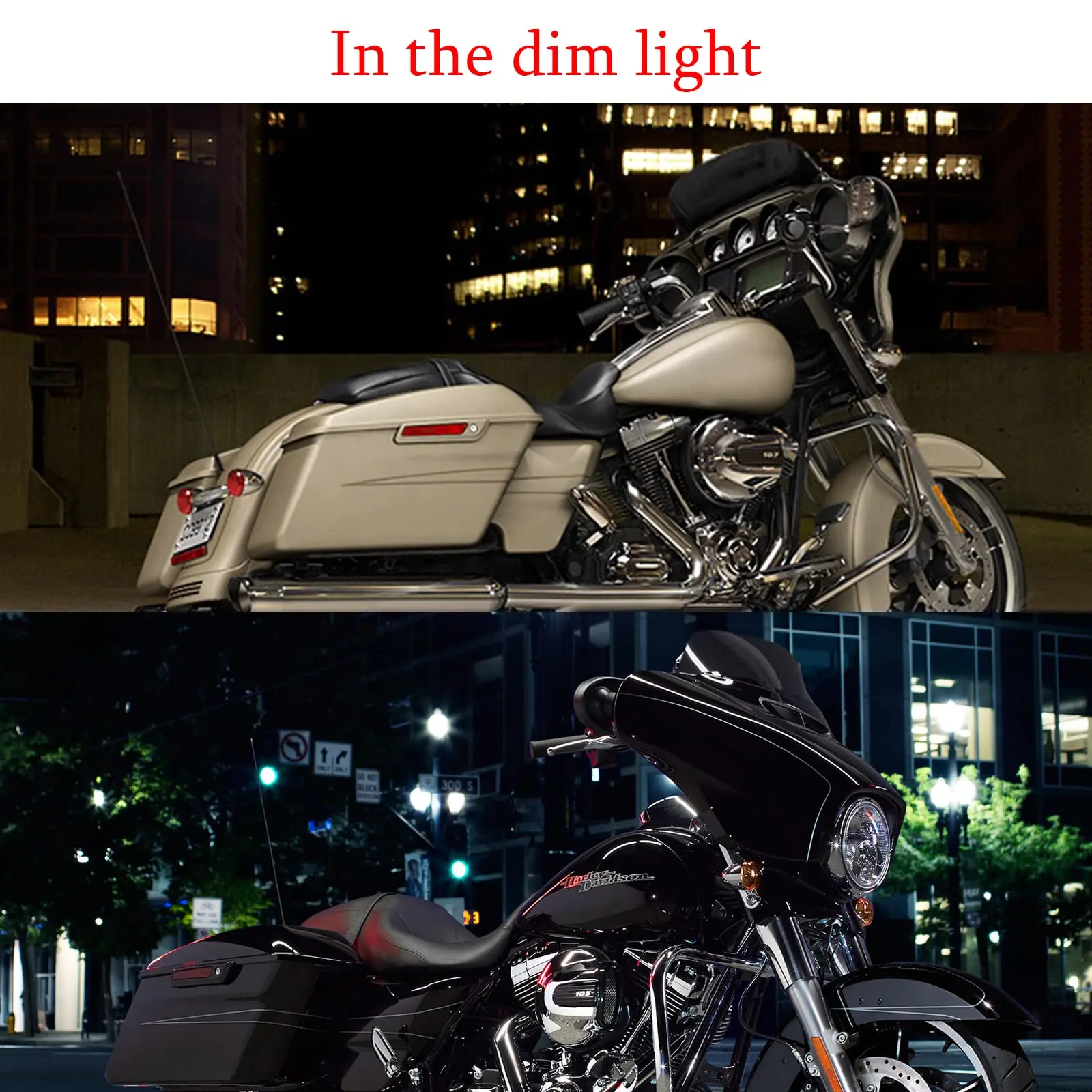 غطاء الزجاج الأمامي مقاس 4.5 بوصة 7 بوصة لدراجة Harley Electra Street Glide Touring Ultra Limited 2014-2024 أسود/دخان #6