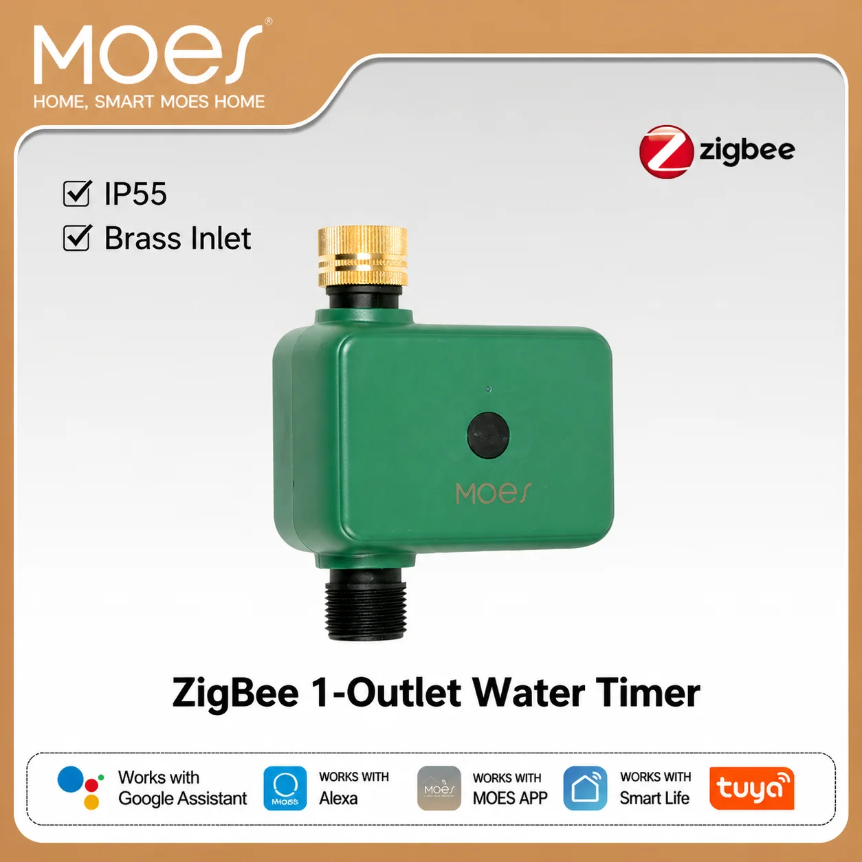 MOES Tuya ZigBee Water Timer Garden Sprinkler Filter Brass Inlet Programmable Automatic Drip Irrigation Via Alexa Google Home
