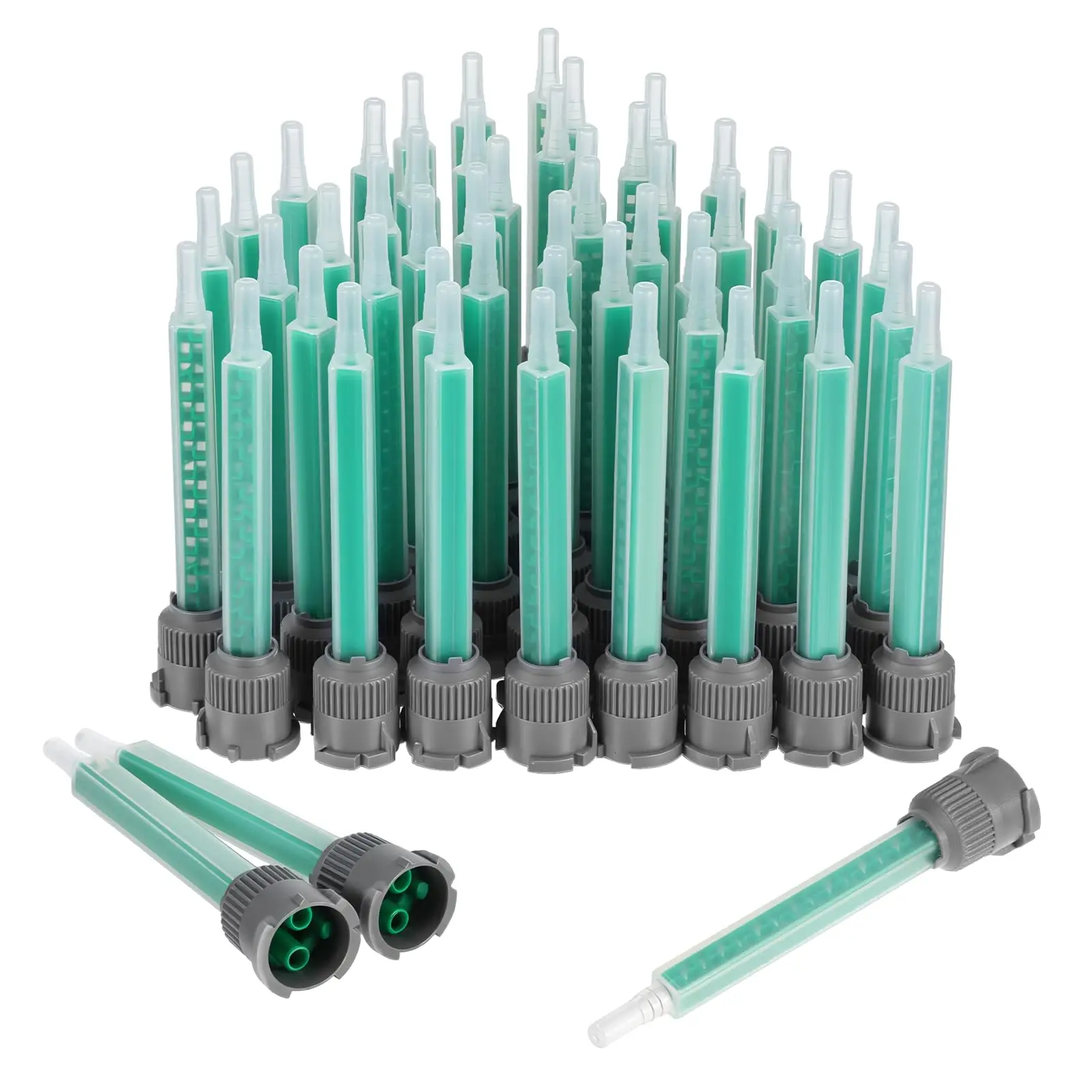 100Pcs Hot Sale FB516L Mixing Tube , Plastic Epoxy Adhesive Mixing Nozzle , Static Mixer Suitable For AB Glue Gun Liquid Mixer