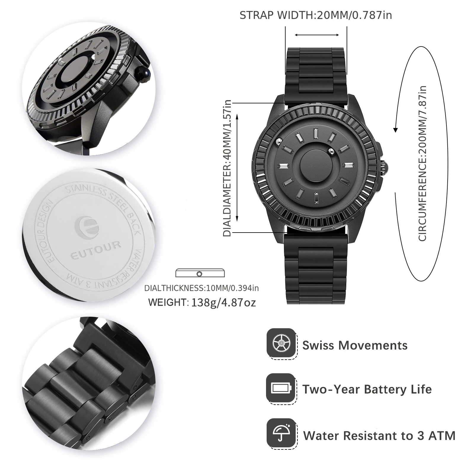 EUTOUR 2025 New Arrival Autumn Limited Edition Luxury Mademade Jewels Crystal Moissanite inlaid Men Unisex Designer Watch