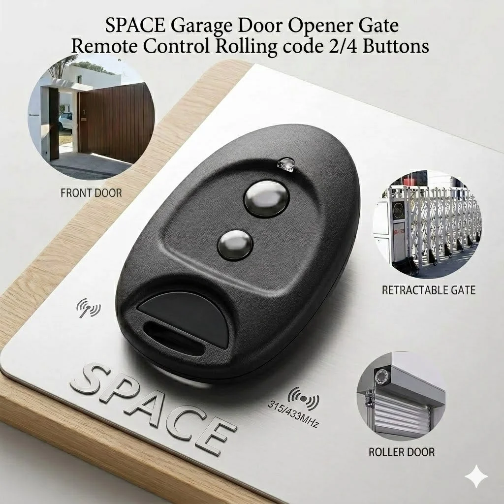 SPACE 433.92MHz Garage Door Opener 2/4 Buttons Transmitter For Control Automatic Door Gate Remote Control Rolling code
