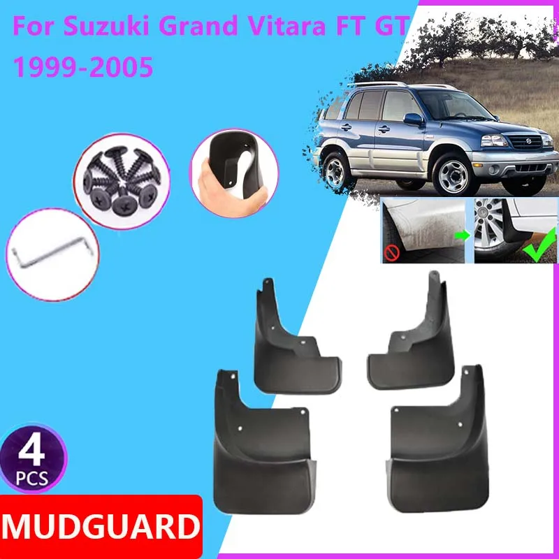 

Car Fenders for Suzuki Grand Vitara Escudo FT GT 1999~2005 Mud Flap Rear Mudguards Splash Guard Cover Wheel Protector Accessorie