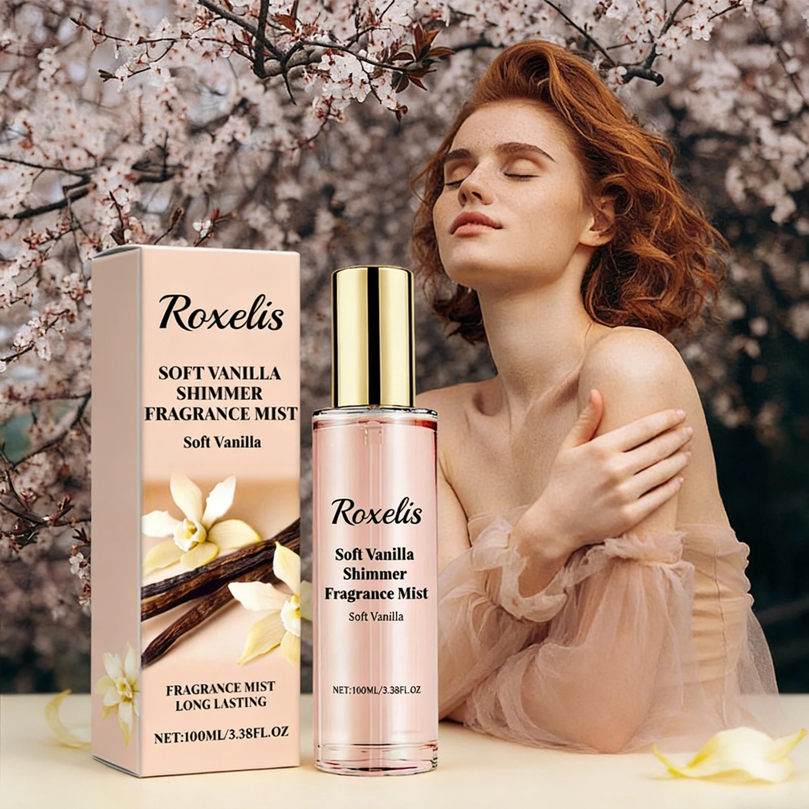 

Roxelis 100ml Naked Vanilla Sparkly Perfume Spray Fresh Natural Lasting Fragrance for Couples Date Night Encounter