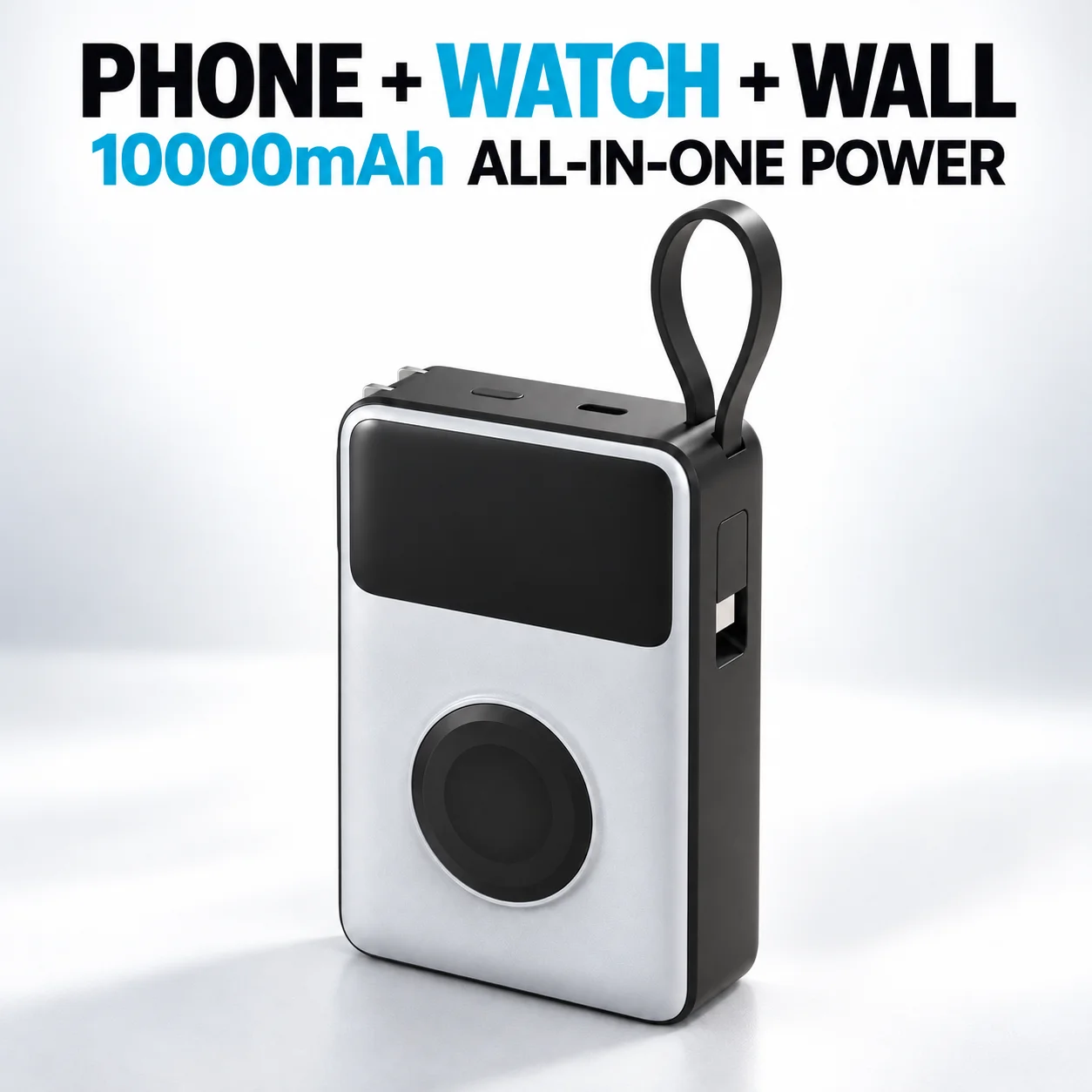10000mAh Mini Power Bank 18W Fast Charging for iPhone 18 17 Magnetic Wireless Charger for Apple Watch Series 12 11