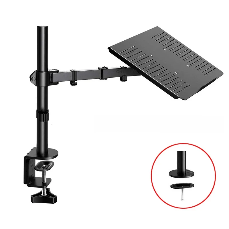 400Mm M051lp Hoogte Aanpassen 10 "-17" Laptop Houder Standaard Universeel Draaibaar Notebook Monitor Bureaustandaard Lange Arm Full Motion - afbeelding 2