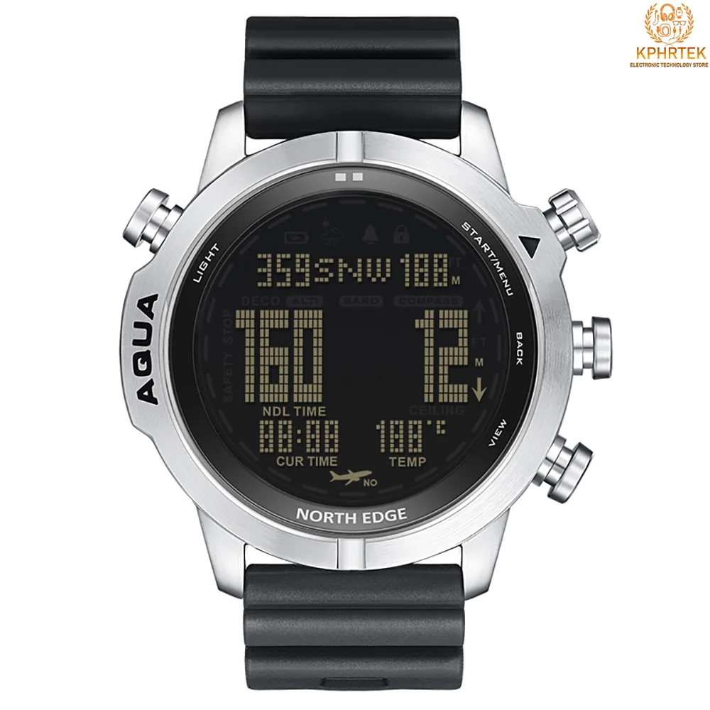 

Многофункциональные часы Aqua для дайвинга на открытом воздухе — водонепроницаемые, высота, давление, компас и компьютер для дайвинга