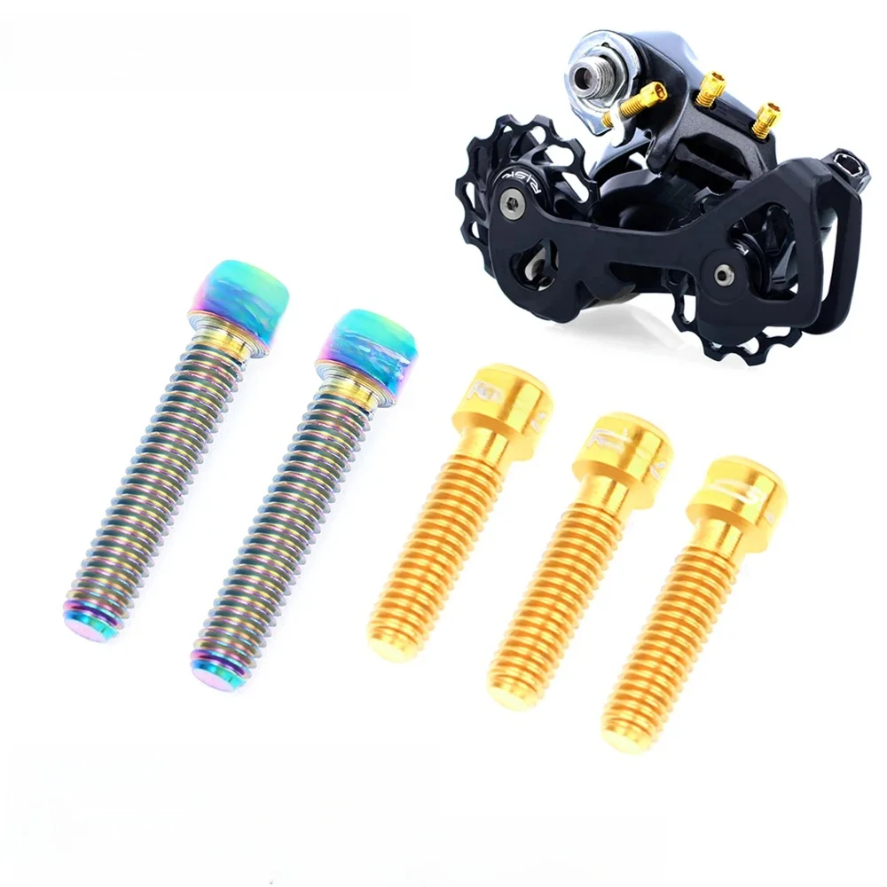 AliExpress NONE RISK Titanium Alloy M4x13.5 M4x20mm MTB Road Bike Bicycle Front & Rear Derailleur Stroke Adjusting Bolts Shift Adjustment Screw