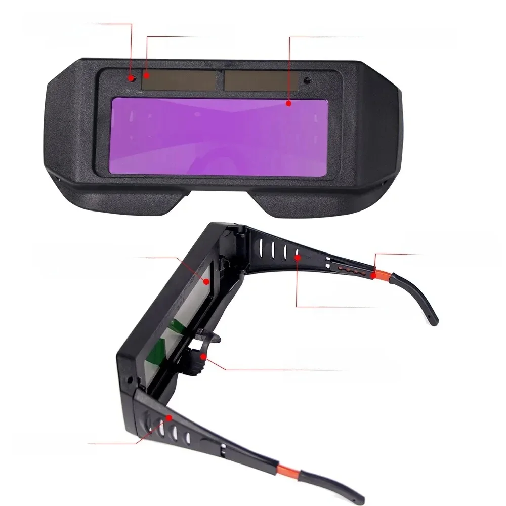 Zonne-energie Lashelm Auto Verduistering Lasbril LCD Lasser Bril voor TIG MIG MMA Plasma Lasser Bril - afbeelding 2
