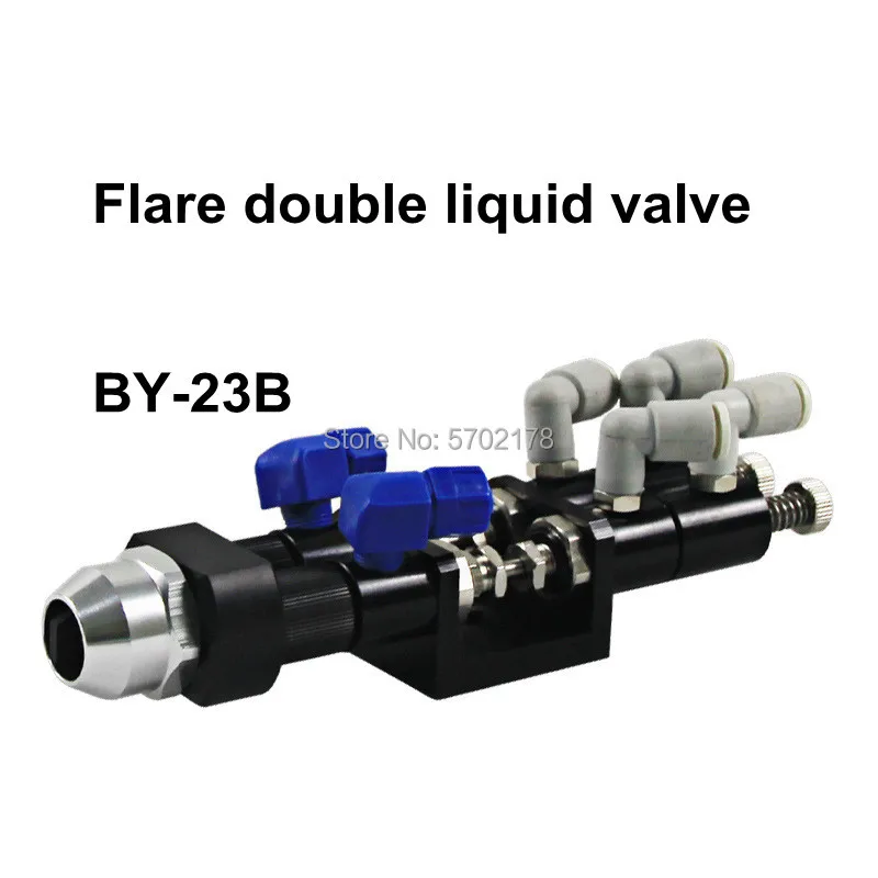 BY-23B Dubbele-Vloeibare Afgeefventiel Doseren Machine Complete Set Van Doseerapparatuur 2L Rvs Druk Tank