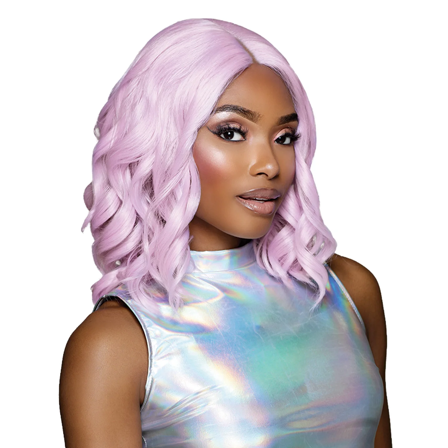 

Sensationnel Synthetic HD Lace Front Wig Glueless Shear Muse Crystal Cloud Lustra