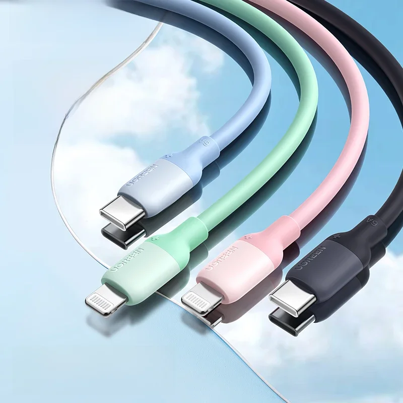 UGREEN MFi silikonowy kabel USB C do błyskawicy 20W PD dla iPhone 14 13 12 Pro Max szybkie ładowanie dla telefonu typu C kabel — zdjęcie produktu 7