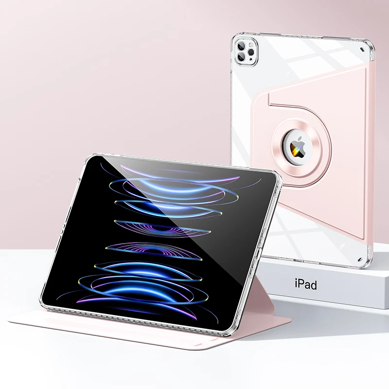 

Для iPad Air 5th 4th 10.9 Pro 11 12,9 13-дюймовый магнитный чехол для iPad 10 10th 10.2 7th 8th 9th Gen вращающийся съемный задний чехол