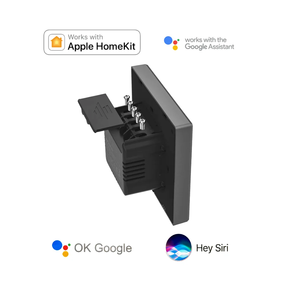 Touch Screen For Apple HomeKit NS Panel Roller Shutter Scenes Thermostat Smart Home WiFi Switch 2 Relay Siri Google Assistant