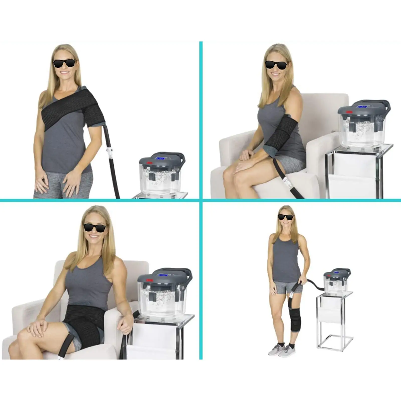 Cold Therapy Machine Professional Sprains Elastic Band and Universal Cold Pad for Athlete Body Swelling Ankle Shoulder Knee
