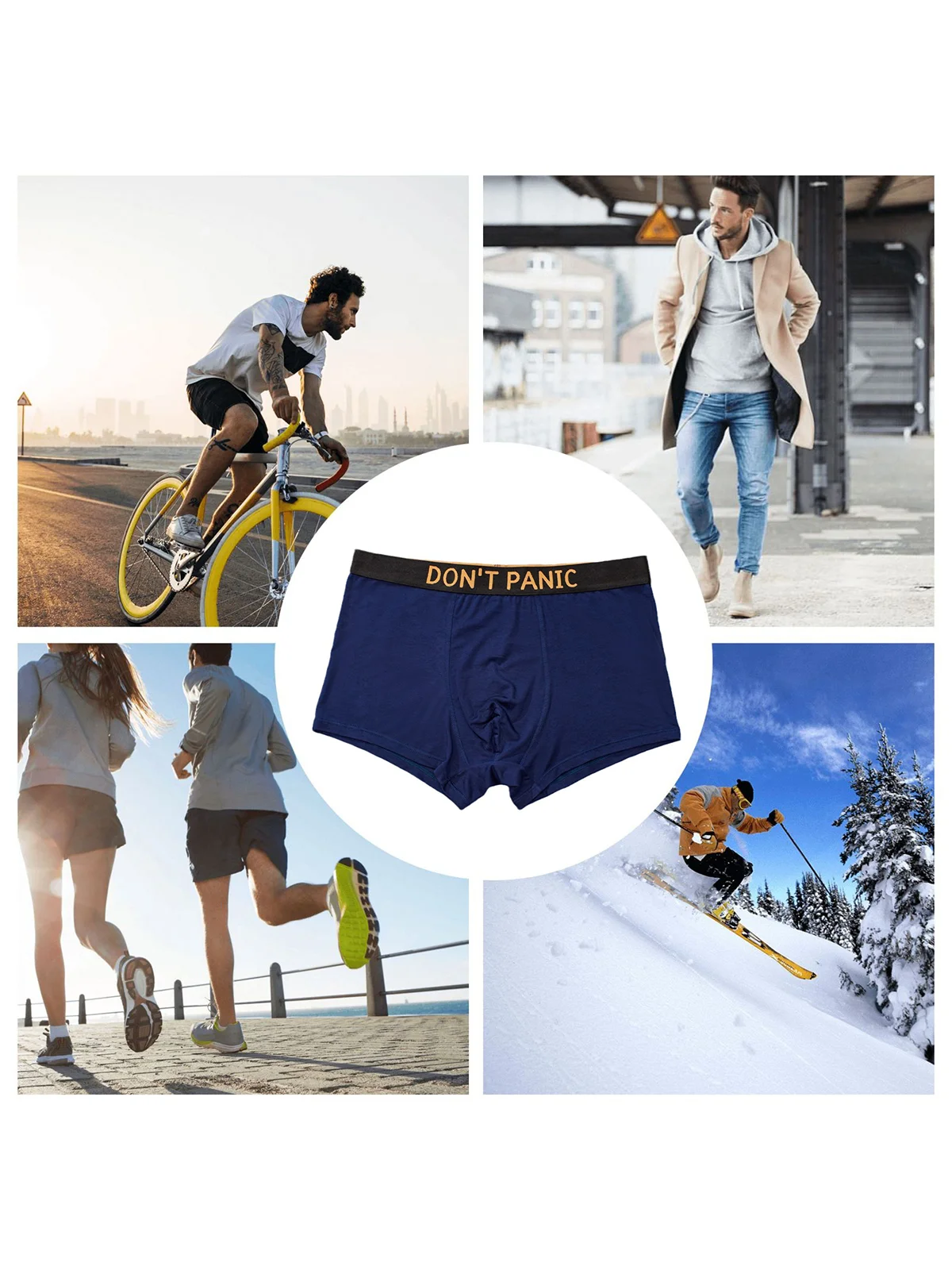 ملابس داخلية للرجال سراويل داخلية بوكسر قابلة للتنفس للرجال ملابس داخلية رجالية ناعمة قابلة للتمدد مع ذبابة