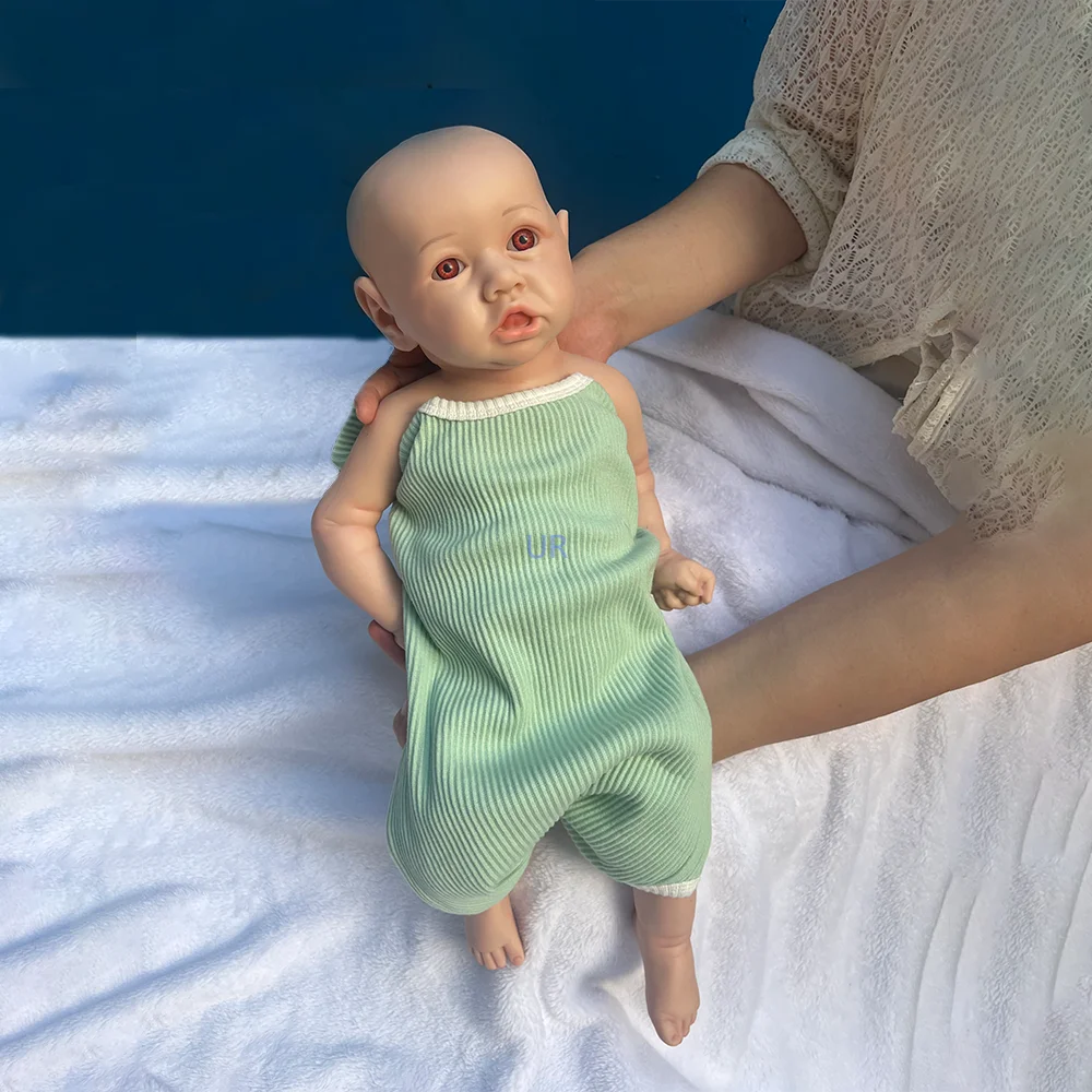 

100% силиконовые куклы ручной работы Reborn Baby, водонепроницаемая Реалистичная кукла для новорожденных младенцев, Неокрашенная Гибкая Детская кукла, рождественские игрушки