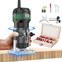 800W 6-Speed Electric Triming Machine Woodwork Millilling Enching Hand Wood Edge Router Trimmer Home DIY Power oils