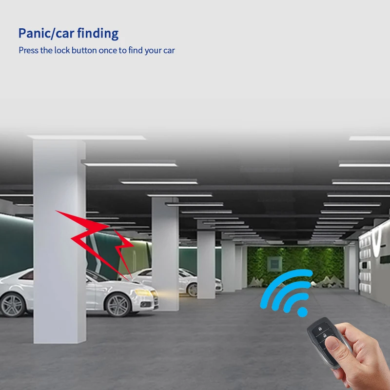 EASYGUARD Universal 12V EC002-T2-NFC PKE Car Alarm System with NFC card Keyless Entry & Remote Engine Start NFC Lock Unlock