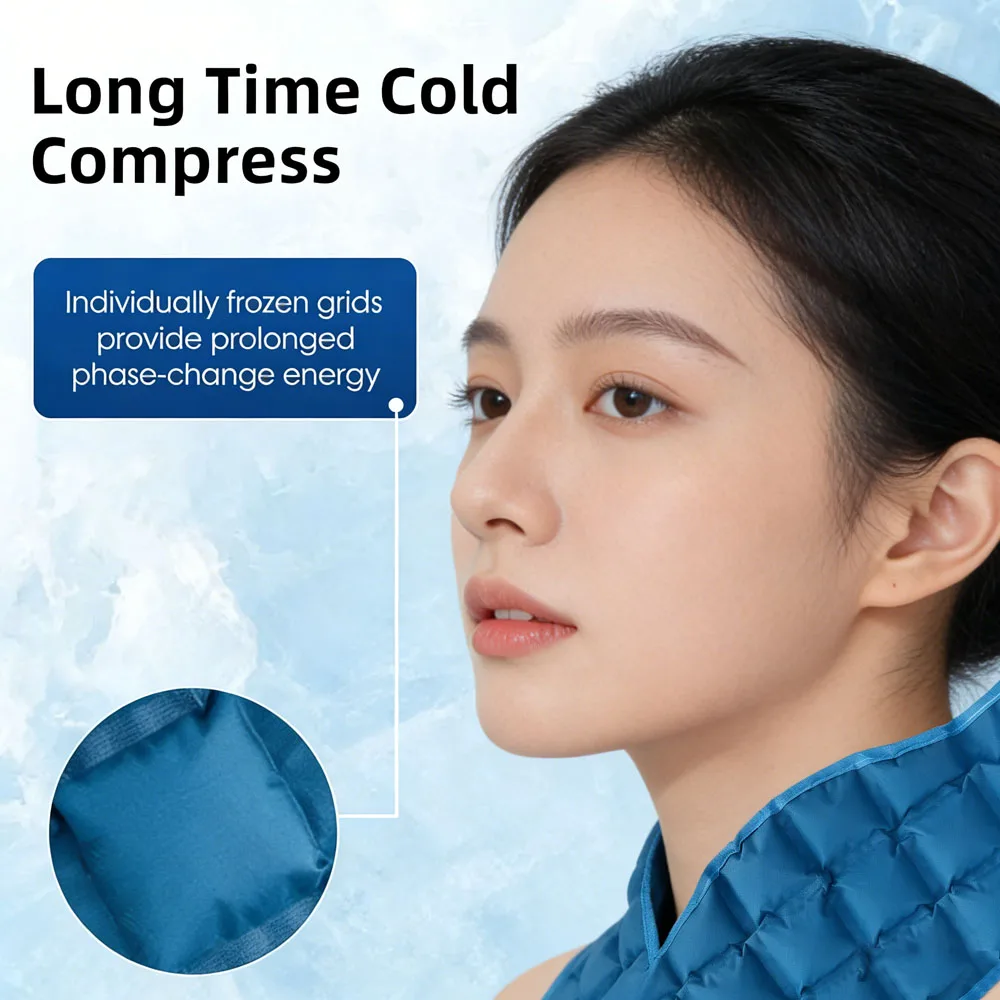 Neck Hot Cold Ice Gel Pack Hands-Free Lower Back Neck, Shoulder Pain Relief for Neck Cramps Cold Compress Sports Injury