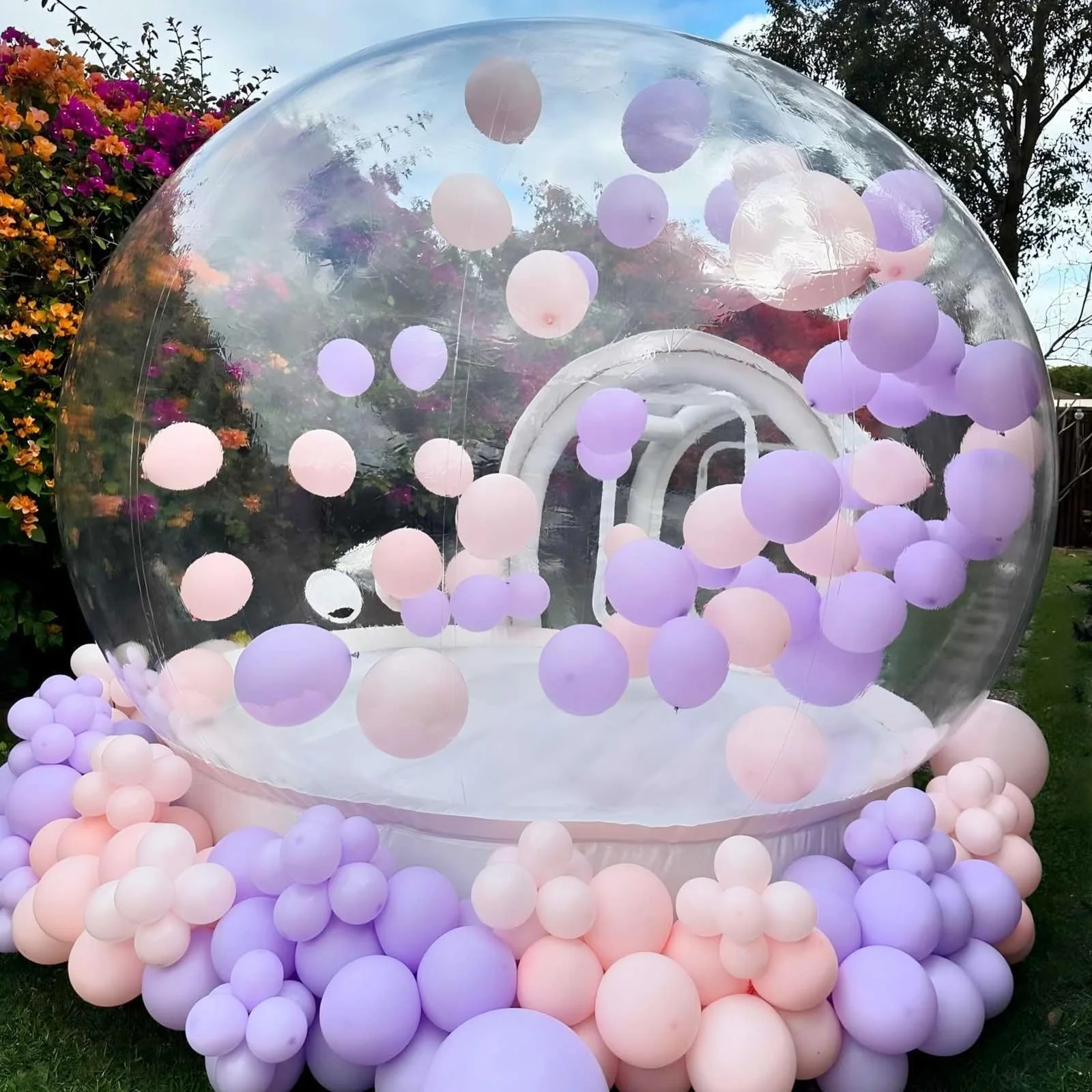 Inflatable 10ft kids Jumping Bounce Bubble Balloon House With Tunnel Blower Inflatable Bubble Tent Dome Tent For Party Event