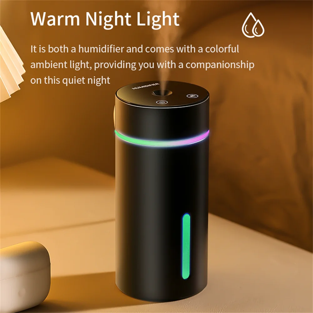 Car Small Air Humidifier Aromatherapy Machine Smart Portable Rainbow Steam Air Ultrasonic Car Humidifier Household Purifier