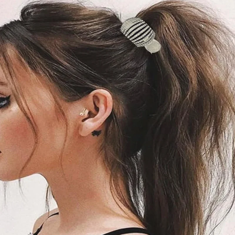 アロイポニーテールクリップ,ラウンド,ファッショナブル,新品,グラブクリップ,たるみを防ぐために固定,ホット