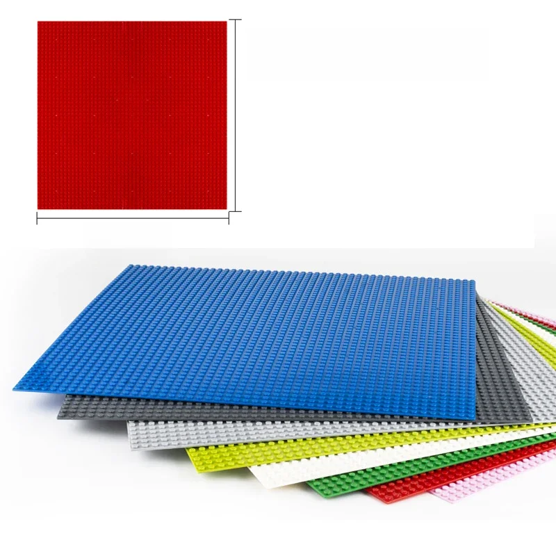 Plaques de base d'assemblage de blocs de construction classiques, plaque de base en brique, compatible avec les briques de petite taille Lego, 50x50 points, 12 couleurs