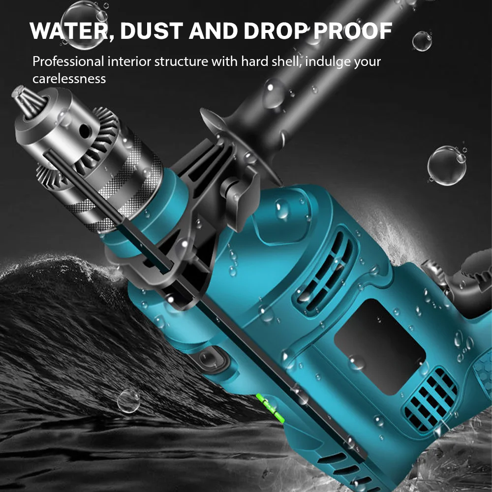 1500 واط 220 فولت الحفر الكهربائية تأثير الحفر متعددة الوظائف المنزلية الخشب معدن الحجر قطع المنزلية جدار ثقب الحفر أداة