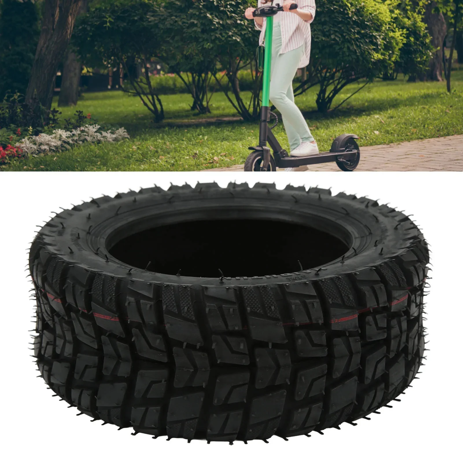 AliExpress Hilitand 100 65 6.5 Tire 11inch Rubber Shock Absorption Widen Thicken Off Road Tyre for Scooter with Inflatable Nozzle 100 65 6.5 Tire