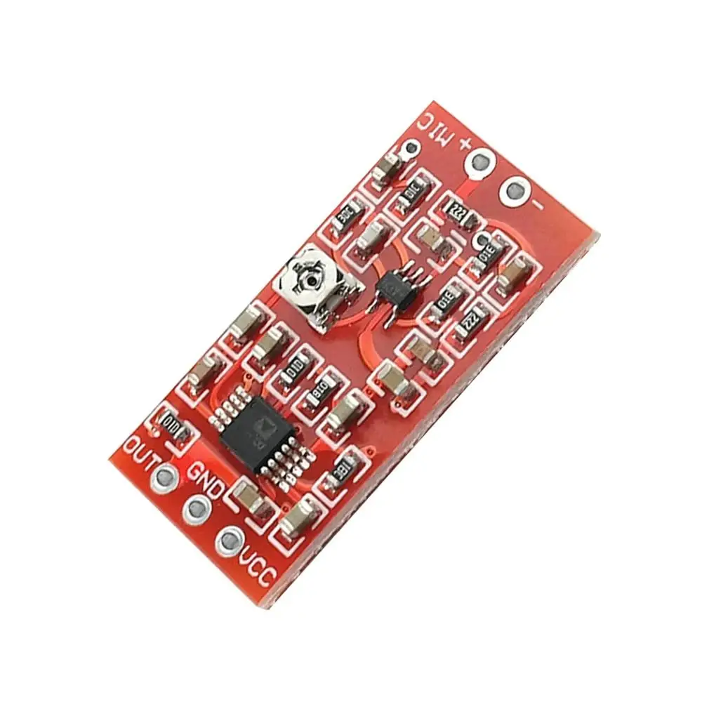 

MAX4466 Electret Microphone Preamplifier Module with SSM2167 Voice Compression Amp Sound Amplifier Board