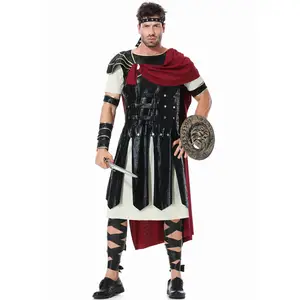 Orange and Brown Skull Viking Warrior hotsell Gladiator Cosplay Costume