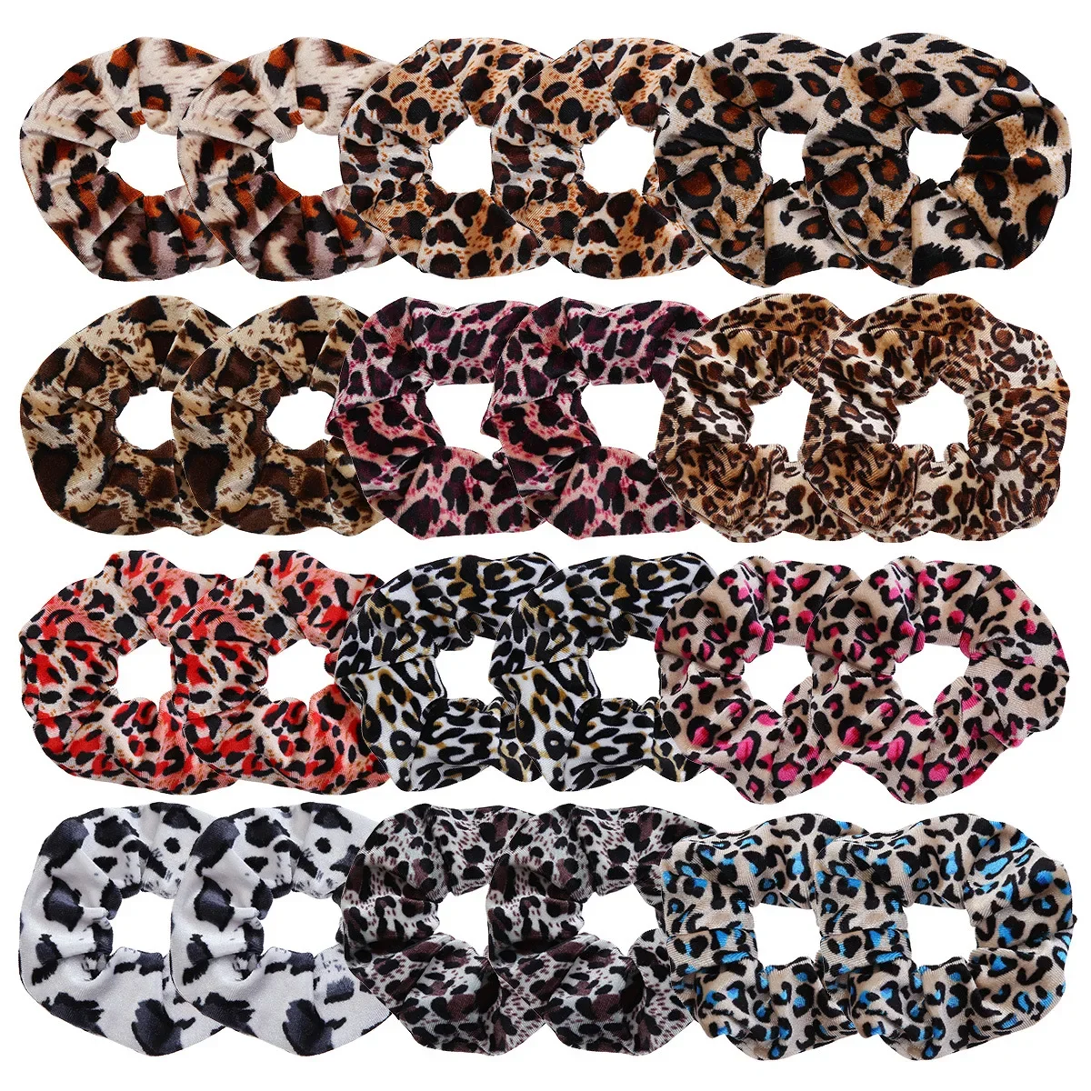 Gorąca sprzedaż 1pc Floral wydrukowano Leopard kreatywne mody pani gumka do włosów Scrunchie elastyczna opaska do włosów opaski do włosów liny akcesoria do włosów — zdjęcie 2