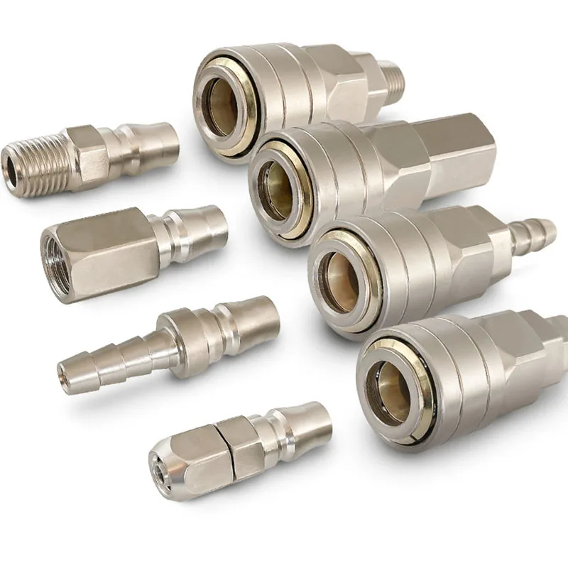 

Self Locking Pneumatic C-Type Quick Connector Mechanical Tool Air Gun Air Pipe Air Pump Compressor Male Female Circular 2/3-way